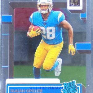2022 Clearly Donruss Isaiah Spiller RC #66 Chargers