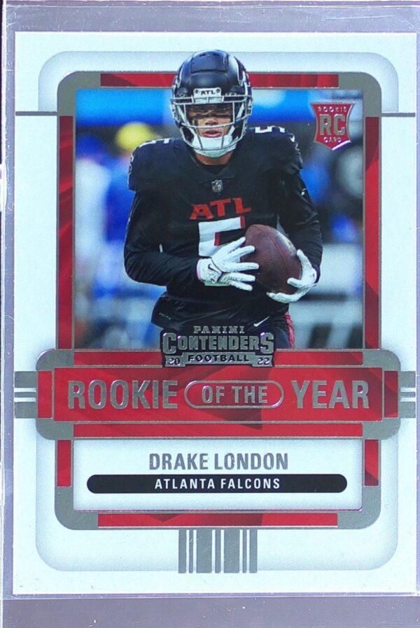 2022 Contenders Drake London RC #ROY-DLO Falcons Rookie of the Year Contenders