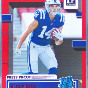 2022 Donruss Alec Pierce Red Press Proof RC #321 Colts