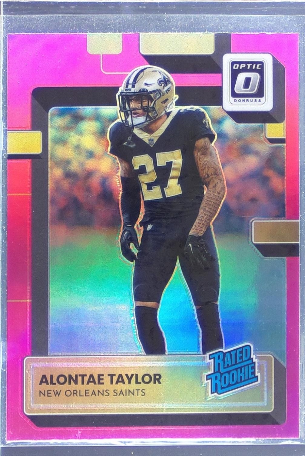 2022 Donruss Optic Alontae Taylor Pink RC #300 Saints