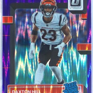 2022 Donruss Optic Daxton Hill Purple Shock #257 Bengals