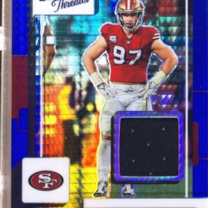 2022 Donruss Optic Nick Bosa JSY #DT-NB 49ers Donruss Threads Blue Hyper