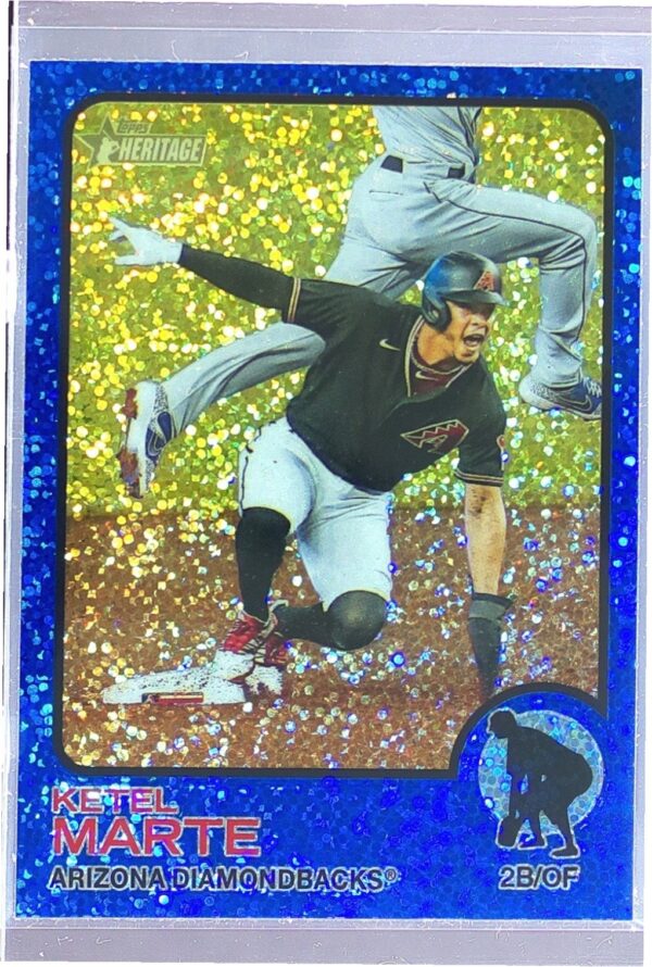 2022 Heritage Ketel Marte Chrome Blue Sparkle #163 Diamondbacks