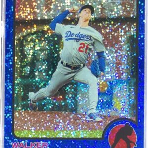 2022 Heritage Walker Buehler Chrome Blue Sparkle #127 Dodgers