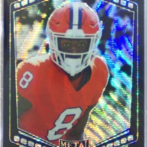 2022 Leaf Draft Justyn Ross RC #P-JR1 Tigers Metal Portrait Wave Black