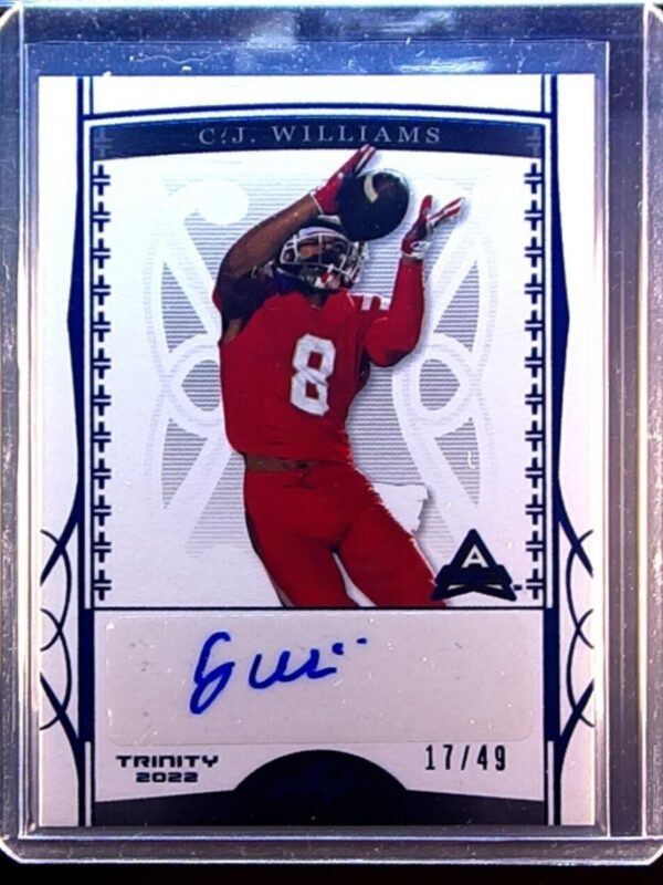 2022 Leaf Trinity C.J. Williams Auto /49 #BA-CJW Trojans Navy