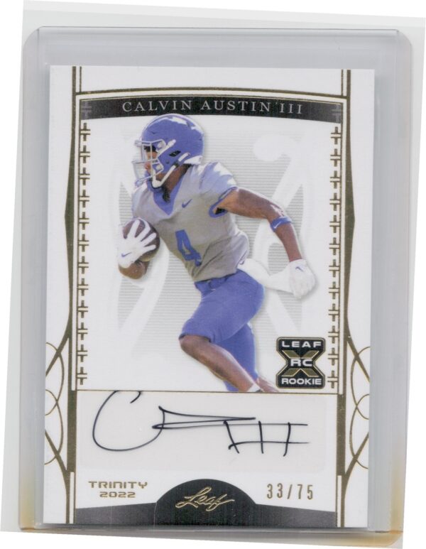 2022 Leaf Trinity Calvin Austin III AU SN75 #BA-CA1 Tigers Gold