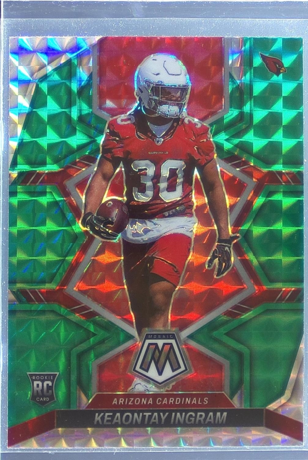 2022 Mosaic Keaontay Ingram Mosaic Green RC #355 Cardinals