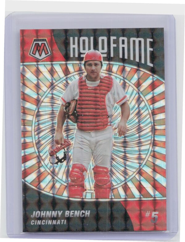 2022 Panini Mosaic Johnny Bench #HF-11 Reds Holofame Mosaic