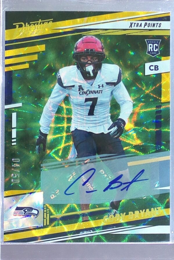 2022 Panini Prestige Coby Bryant Auto /50 RC #390 Seahawks Xtra Points Signature
