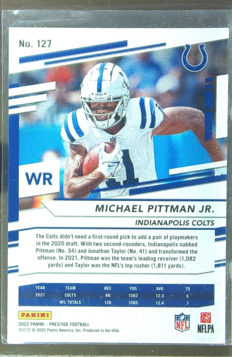 2022 Prestige Michael Pittman Jr. Xtra Points Dots #127 Colts - Image 3