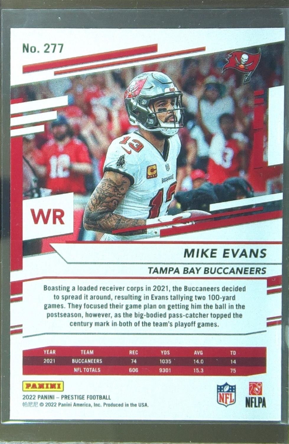 2022 Prestige Mike Evans Xtra Points Diamond #277 Buccaneers - Image 3