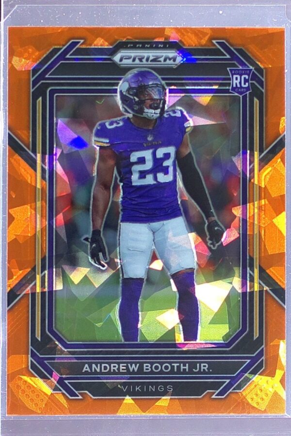 2022 Prizm Andrew Booth Jr. Orange Ice RC #387 Vikings
