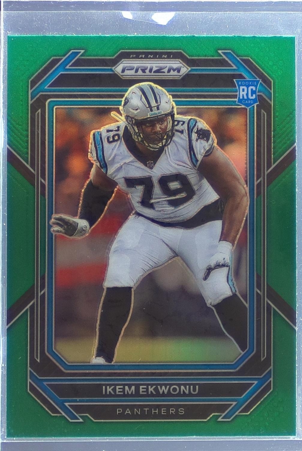 2022 Prizm Ikem Ekwonu Green RC #366 Panthers