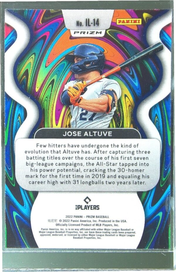 2022 Prizm Jose Altuve #IL-14 Astros Illumination Red, White, and Blue Prizms - Image 3