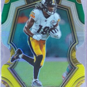 2022 Select Diontae Johnson Green and Yellow Prizm Die Cut #183 Steelers