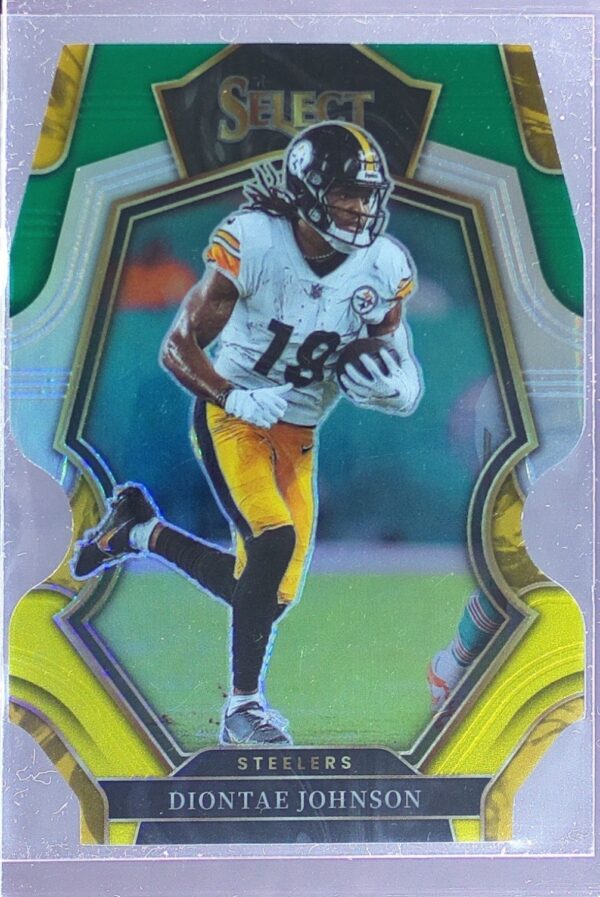 2022 Select Diontae Johnson Green and Yellow Prizm Die Cut #183 Steelers