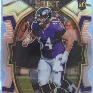 2022 Select Tyler Linderbaum Silver Prizm Die Cut RC #74 Ravens