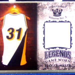 2022 Sportkings Volume 3 Reggie Miller JSY #LSM-39 Pacers Legends