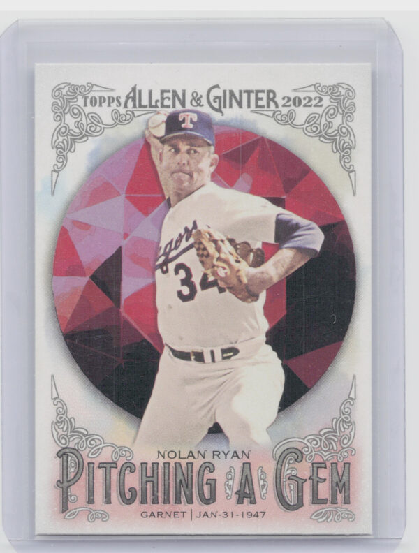 2022 Topps Allen & Ginter Nolan Ryan #PAG-7 Rangers Pitching a Gem