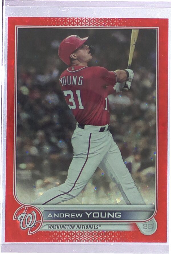 2022 Topps Andrew Young Red Foilboard /199 #404 Nationals