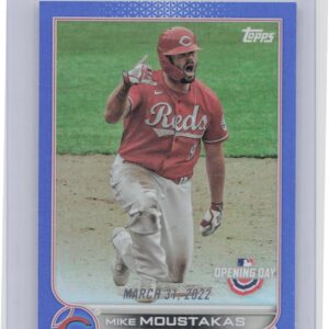 2022 Topps Opening Day Mike Moustakas Blue Foil #144 Reds