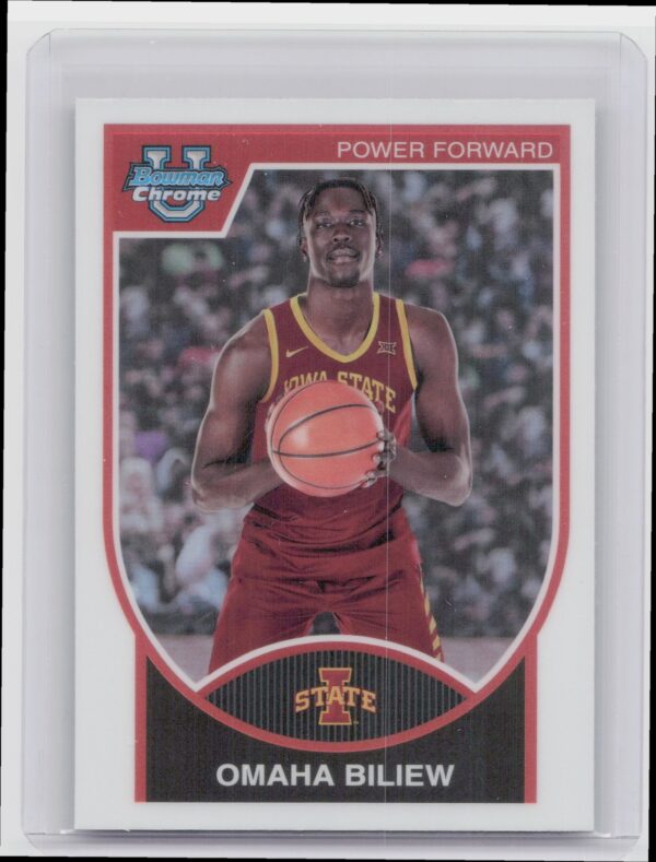 2023-24 Bowman University Chrome Omaha Biliew #07B-9 Cyclones 2007 08 Bowman