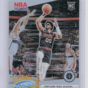 2023-24 Hoops Premium Stock Scoot Henderson 6 Blazers Attack The Rack Silver Pri