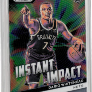 2023-24 Panini Prizm Dariq Whitehead #10 Nets Instant Impact