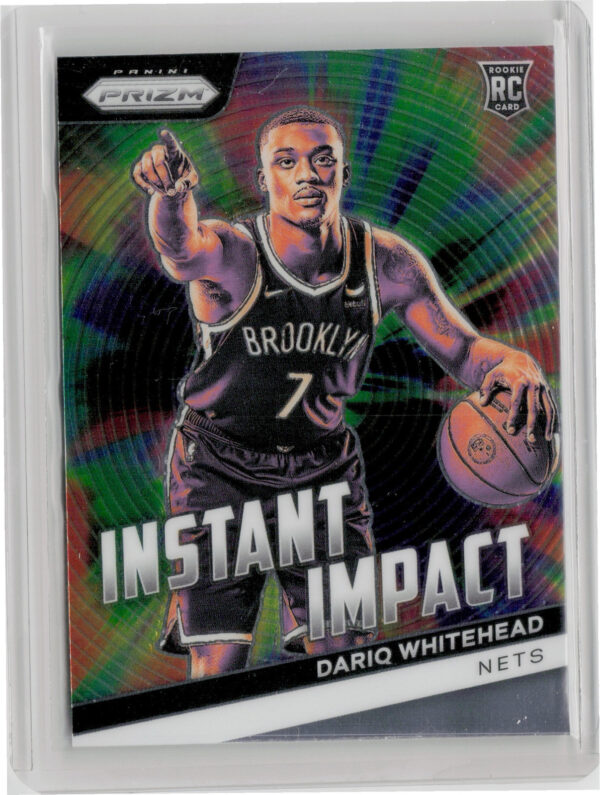 2023-24 Panini Prizm Dariq Whitehead #10 Nets Instant Impact