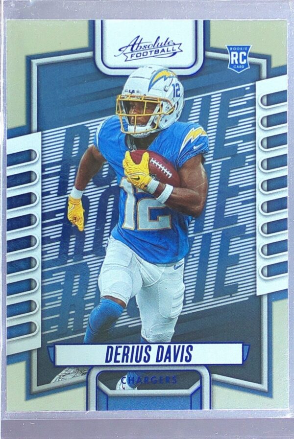 2023 Absolute Derius Davis RC Blue #196 Chargers