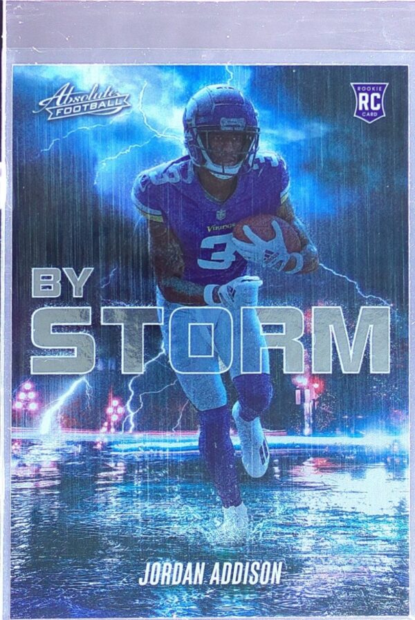 2023 Absolute Jordan Addison RC #BST-12 Vikings By Storm