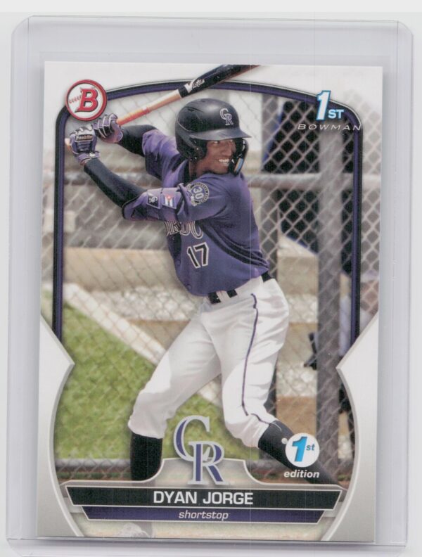 2023 Bowman 1st Edition Dyan Jorge #BPPF-22 Rockies