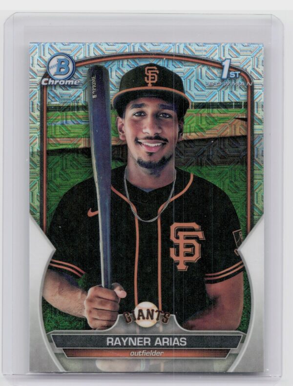 2023 Bowman Chrome Rayner Arias #BCP-222 Giants Chrome Prospects Mojo Refractor