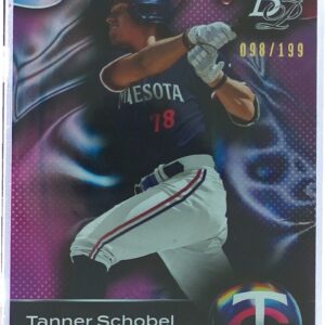 2023 Bowman Platinum Tanner Schobel /199 #TOP-2 Top Prospects Pink Ice Foil