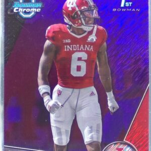 2023 Bowman University Chrome Cam Camper Purple Shimmer Refractor RC #21 Hoosier