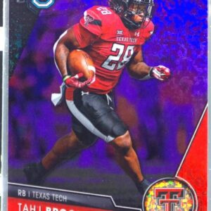 2023 Bowman University Chrome Tahj Brooks Purple Mini Diamond Refractor /399