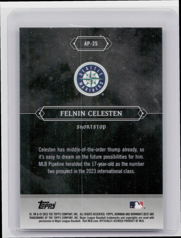 2023 Bowman's Best Felnin Celesten #AP-25 Mariners Astral Projections - Image 3