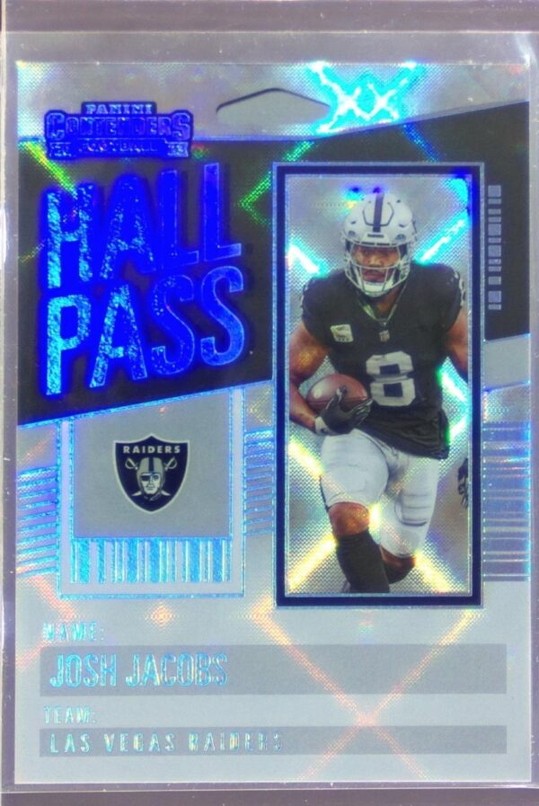 2023 Contenders Josh Jacobs RC #12 Raiders Hall Pass Silver
