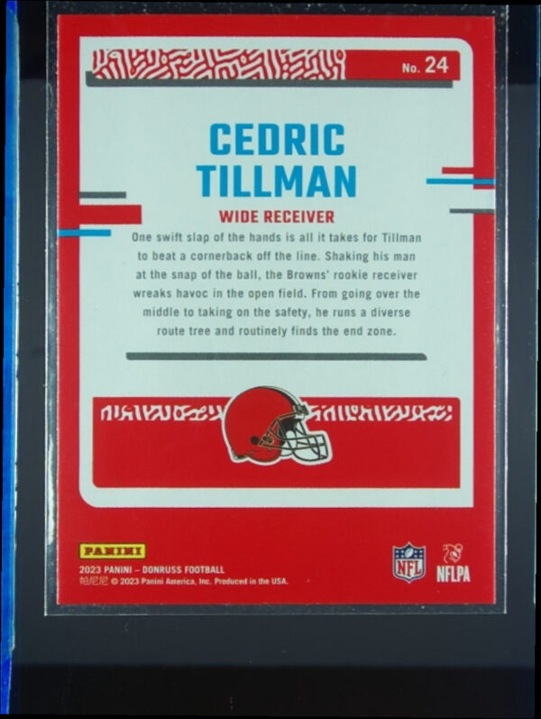 2023 Donruss Cedric Tillman #24 Browns The Rookies - Image 3