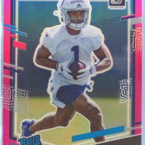 2023 Donruss Josh Downs RC #345 Colts Optic Rated Rookie Preview Pink Prizm