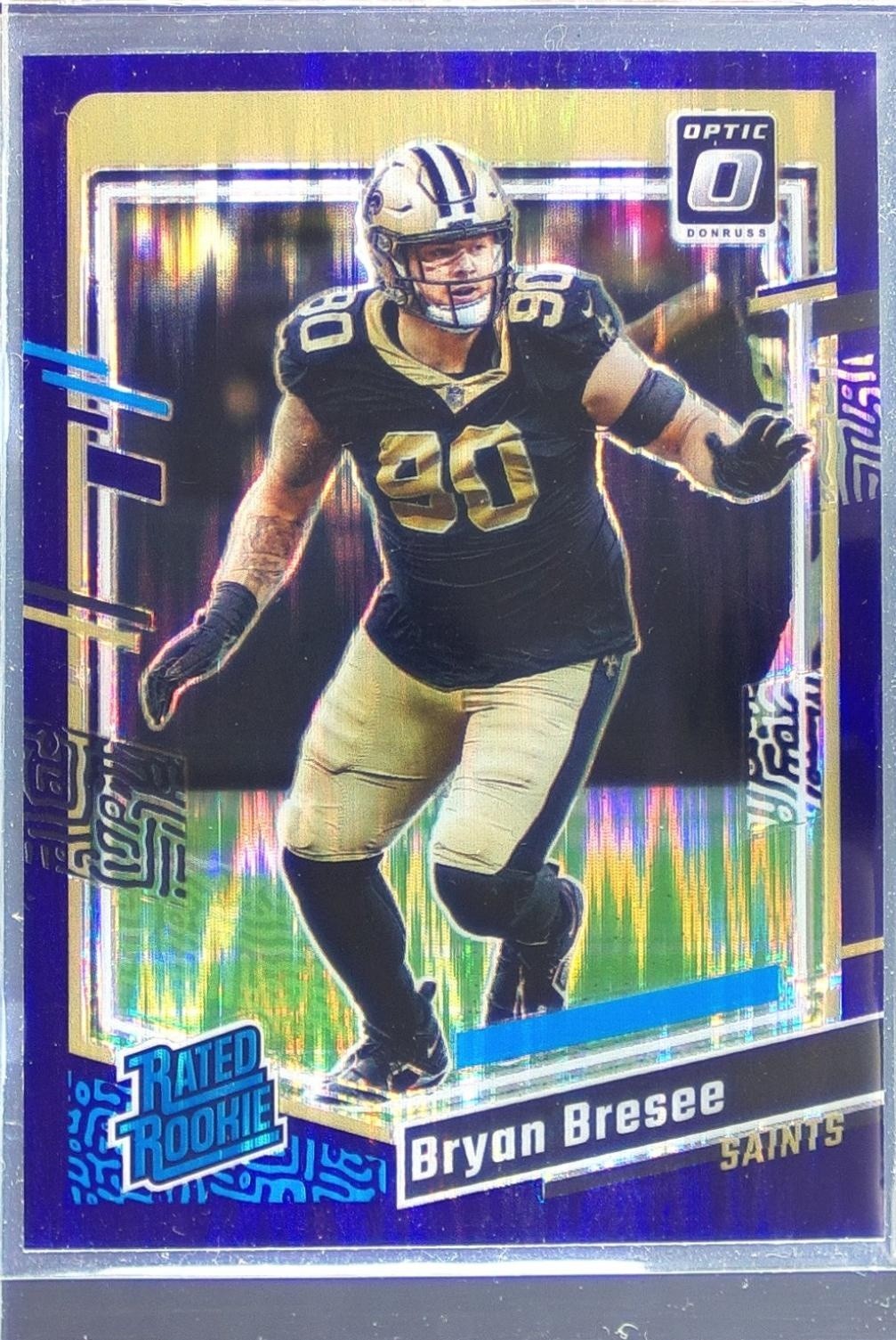 2023 Donruss Optic Bryan Bresee Purple Shock RC #276 Saints