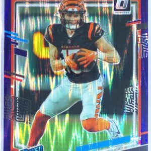 2023 Donruss Optic Charlie Jones Purple Shock RC #223 Bengals