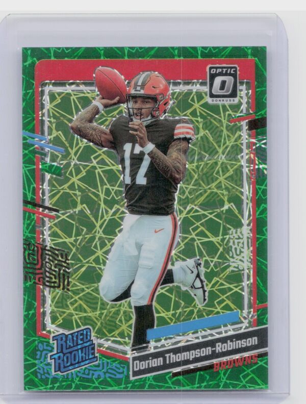 2023 Donruss Optic Dorian Thompson-Robinson Green Velocity #225 Browns