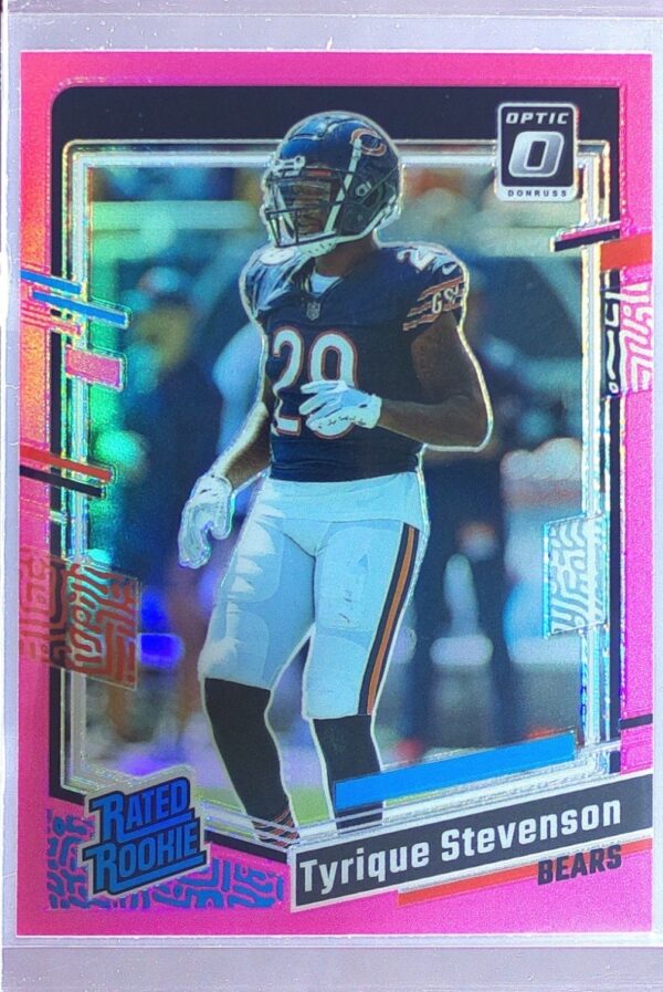 2023 Donruss Optic Tyrique Stevenson Pink RC #219 Bears