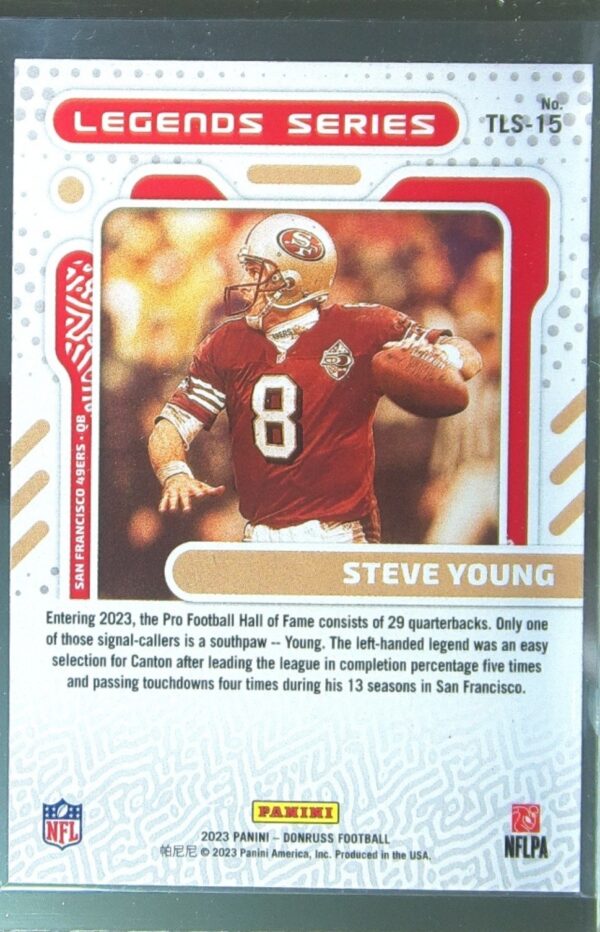 2023 Donruss Steve Young #TLS-15 49ers The Legends Series - Image 3