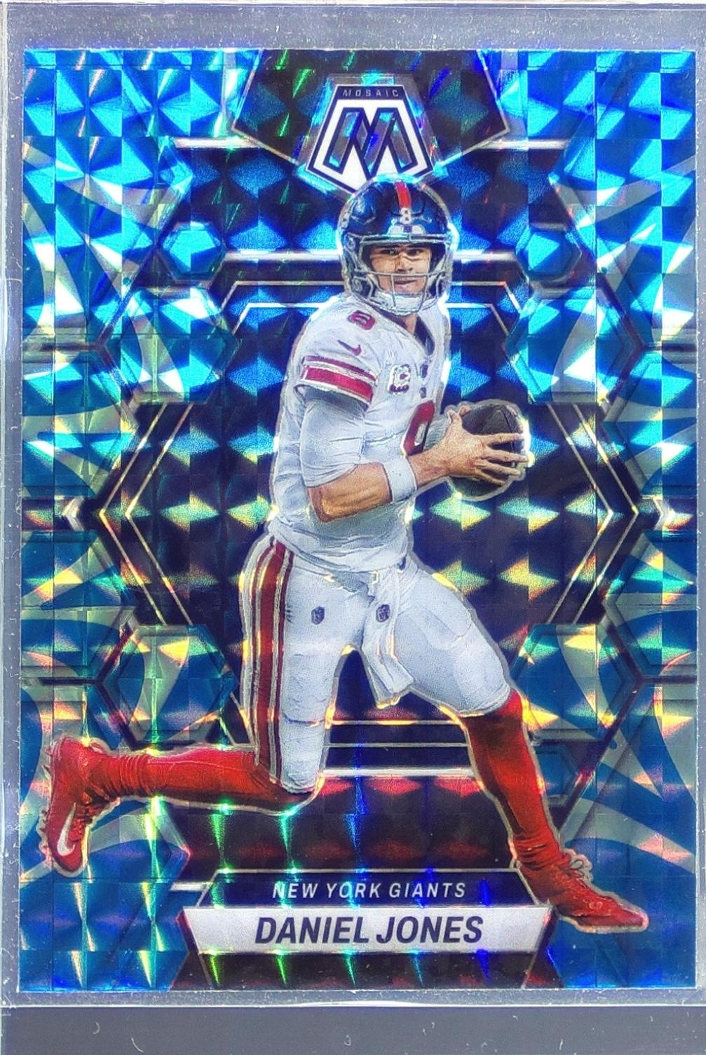 2023 Mosaic Daniel Jones Reactive Blue Mosaic #176 Giants