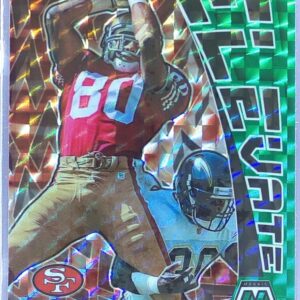 2023 Mosaic Jerry Rice #E-JR 49ers Elevate Mosaic Green