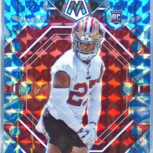 2023 Mosaic Ji'Ayir Brown Reactive Blue Mosaic #334 49ers