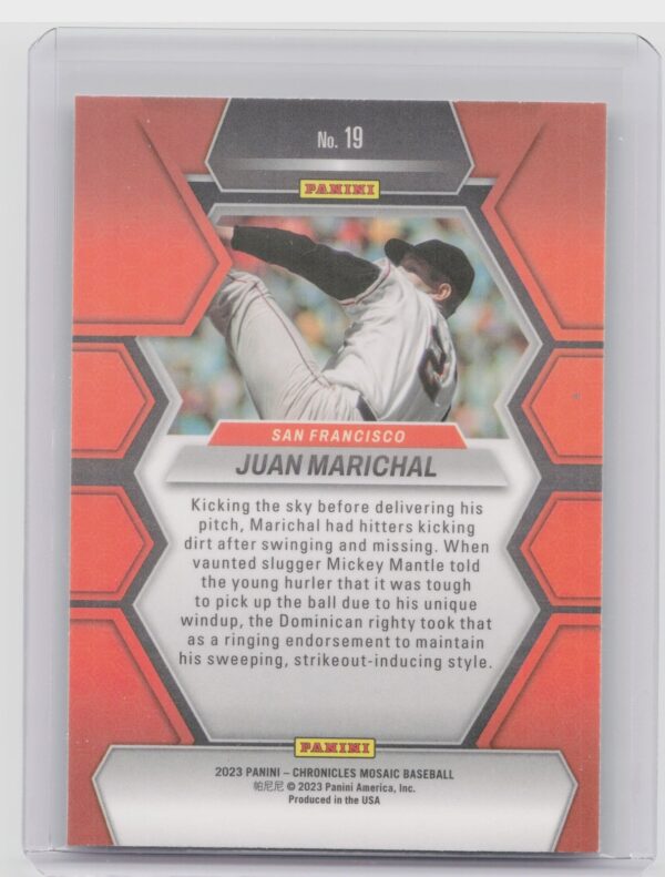 2023 Panini Chronicles Juan Marichal #19 Giants Mosaic - Image 3